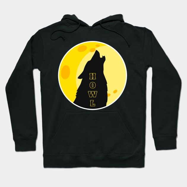 Lonely Howling Wolf Hoodie by P2CPOD